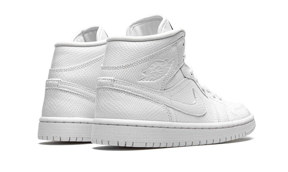 Air Jordan 1 Mid White Snakeskin